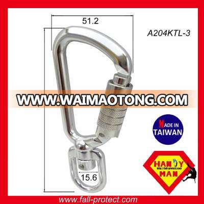 A204KTL-3 Tool Tether Swivel Aluminum 8kN Safety Hook Carabiner