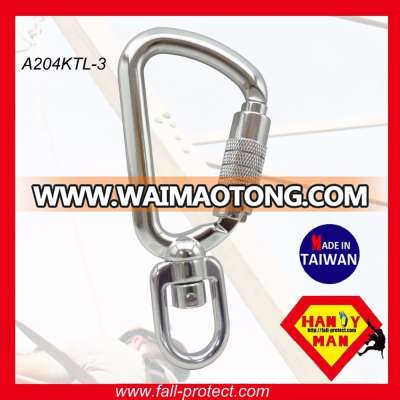 A204-KTL Swivel Aluminum Safety Hook Carabiner with Triple Rod